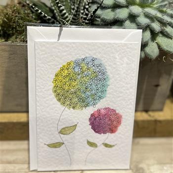 Seed head hand painted card blank