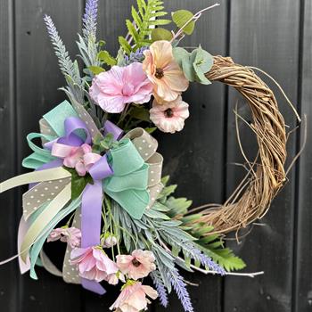 Spring artificial elm wreath